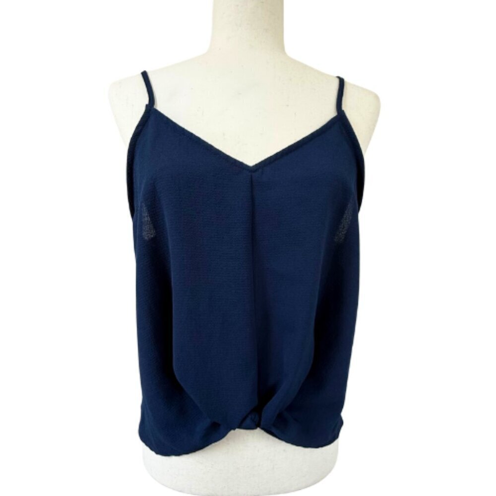LUSH Navy Knot Front Cami Tank Size M